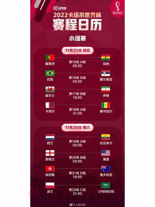 2026年卡塔尔世界杯比赛时间表解析
